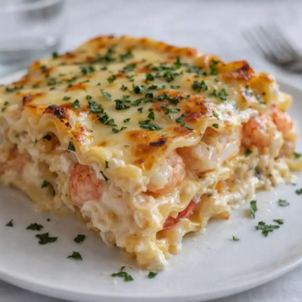 Seafood Lasagna with Lobster and Shrimp