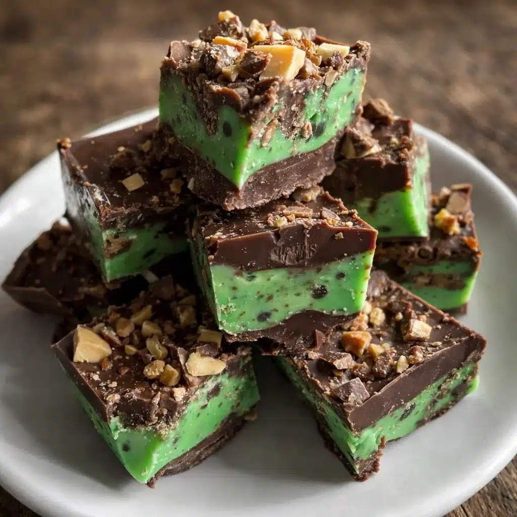 Shamrock Fudge squares for St. Patrick’s Day