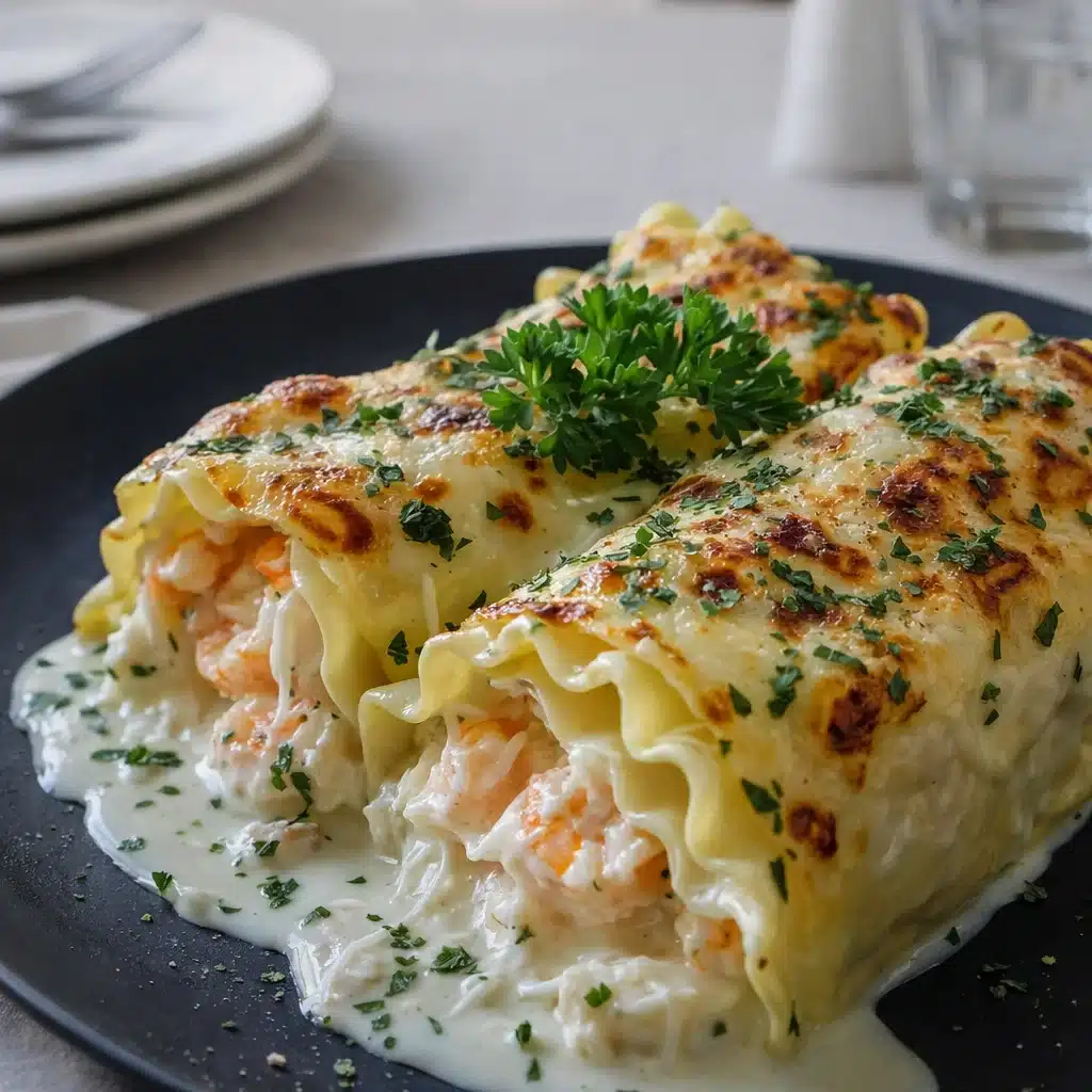 Shrimp Crab Alfredo Roll Ups: A Cheesy, Dreamy Seafood Bake