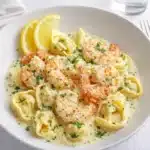 Shrimp Tortellini in Lemon Garlic Cream Sauce
