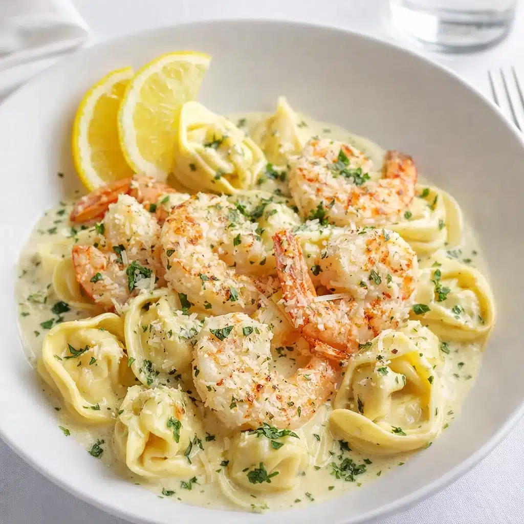 Shrimp Tortellini in Lemon Garlic Cream Sauce