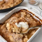 Snickerdoodle Cobbler with Vanilla Ice Cream