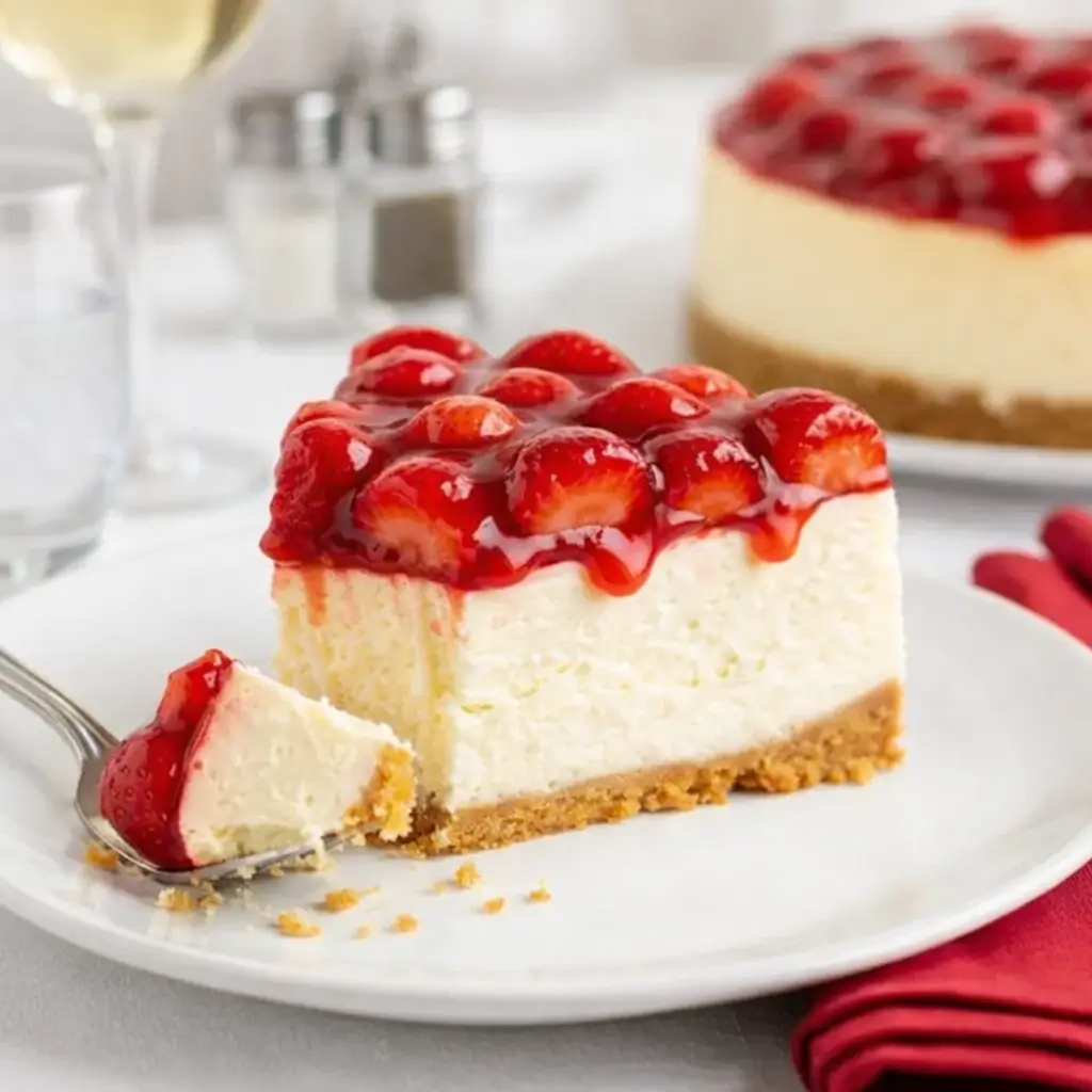 strawberry cheesecake recipe with fresh strawberries