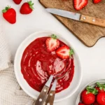 Strawberry Puree Recipe in a jar