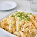 Traditional Hawaiian Macaroni Salad in a tropical kitchen