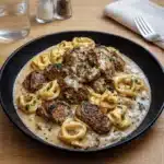 Garlic Steak Tortellini creamy skillet dinner