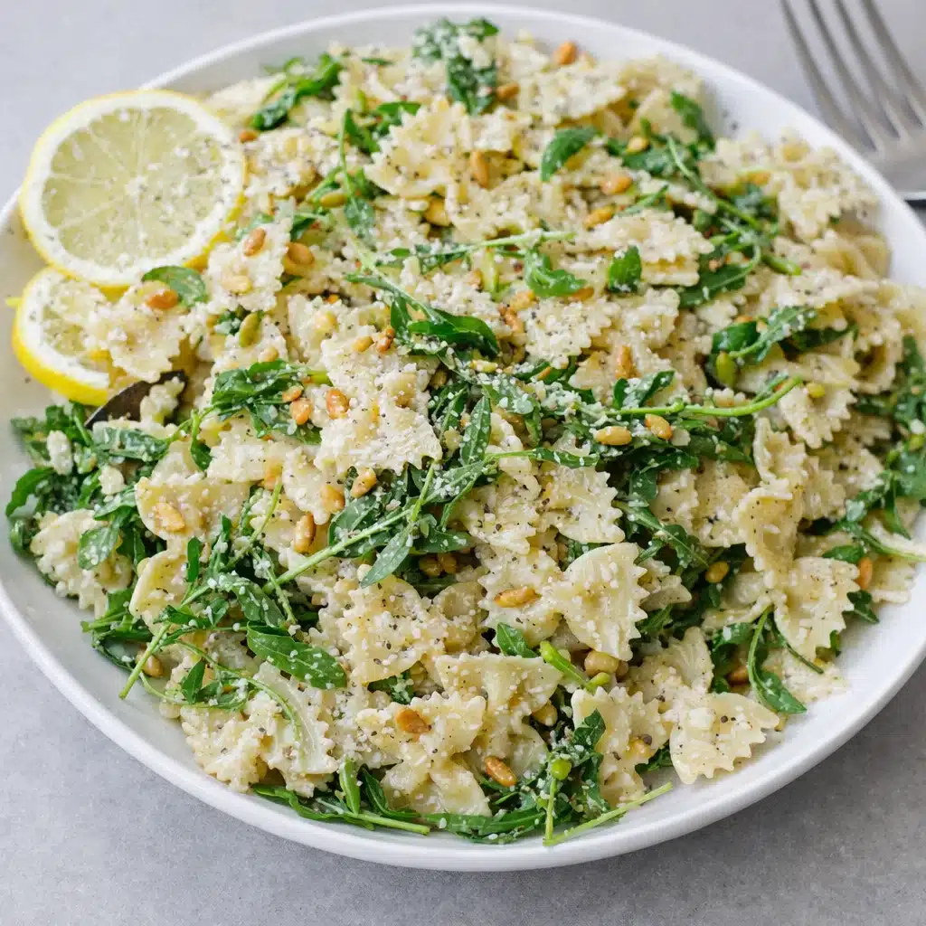 Lemon Basil Parmesan Pasta Salad