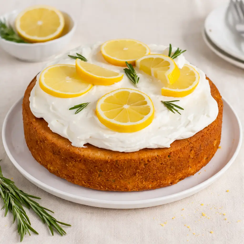 Lemon Rosemary Olive Oil Cake Recipe – Soft, Bright, and Perfectly Sweet