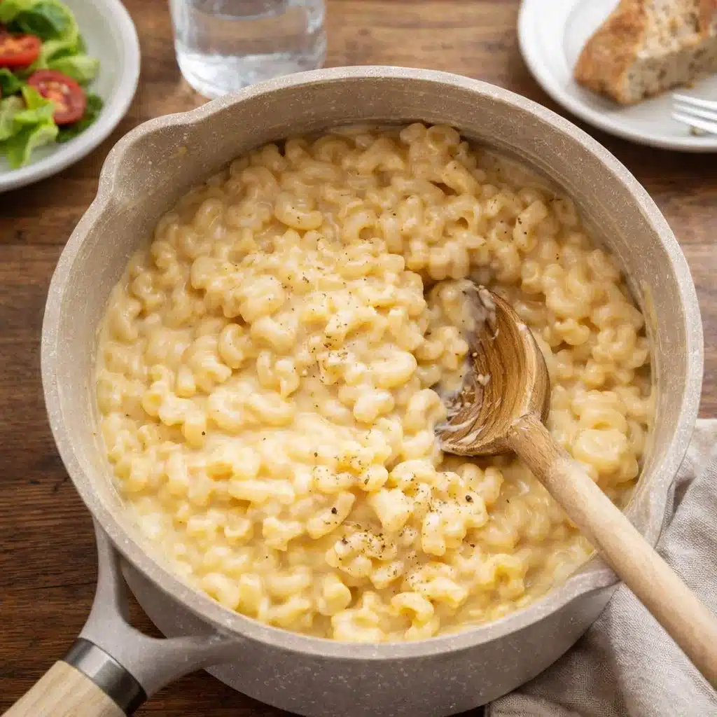 Mac and Cheese for Two in a cozy kitchen