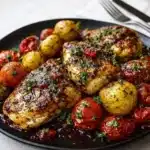 Sheet Pan Balsamic Chicken and Veggies dinner