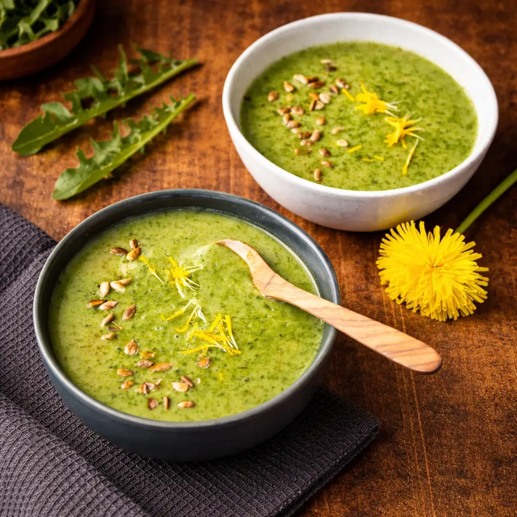 Creamy dandelion soup: The Absolute Lowest Cost Gourmet Meal