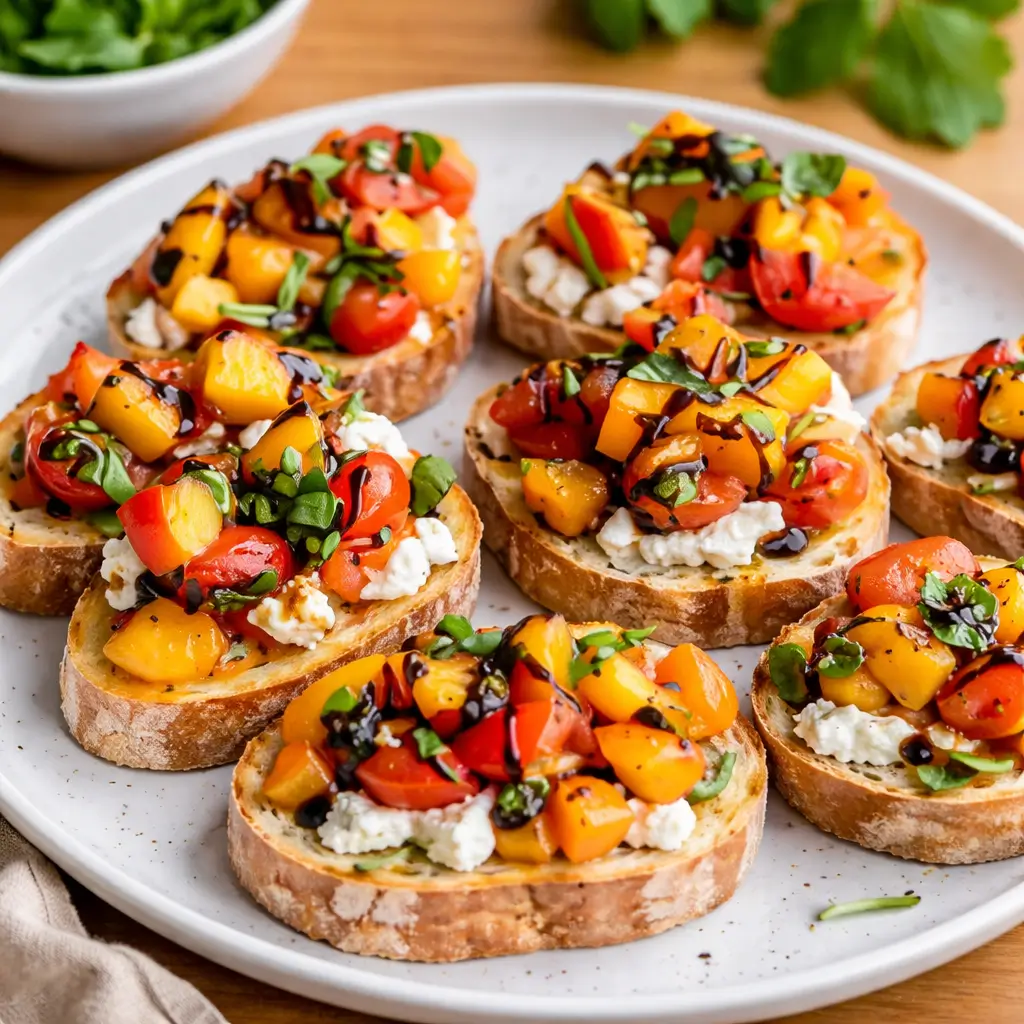 Quick Peach Bruschetta with Whipped Ricotta: The Ultimate Summer Appetizer